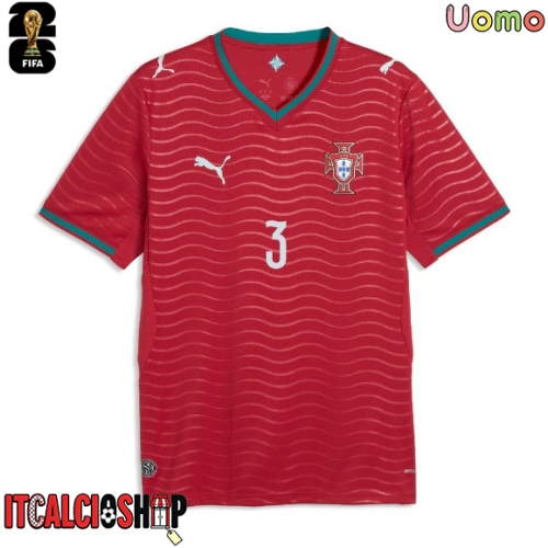 Portogallo Ruben Dias #3 Prima Maglia Mondiali 2026 Manica Corta